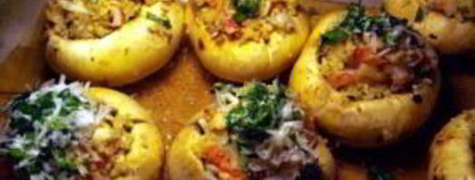 фаршированные шампиньоны с креветками. Шаг 5