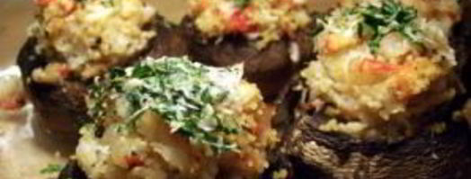 фаршированные шампиньоны с креветками. Шаг 6