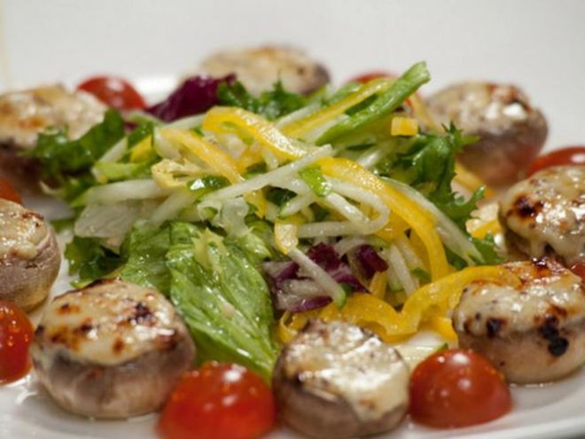 Рецепт фаршированных шляпок шампиньонов