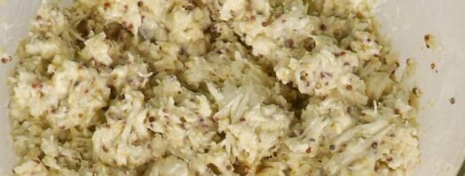 фаршированные шляпки шампиньонов. Шаг 3