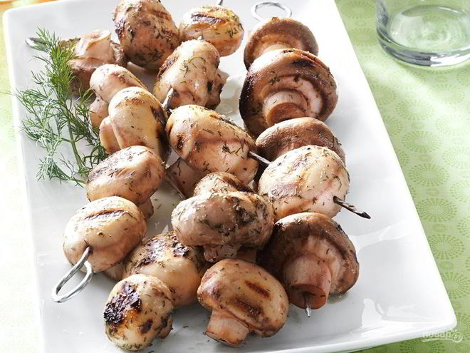 Рецепт грибов на гриле