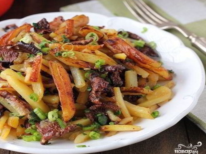 Рецепт грибов сушеных жареных