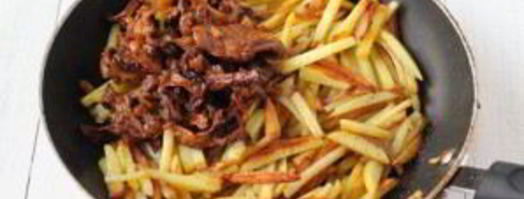 грибы сушеные жареные. Шаг 8