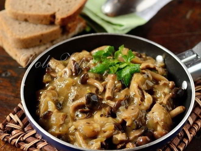Рецепт грибов в постном соусе без масла