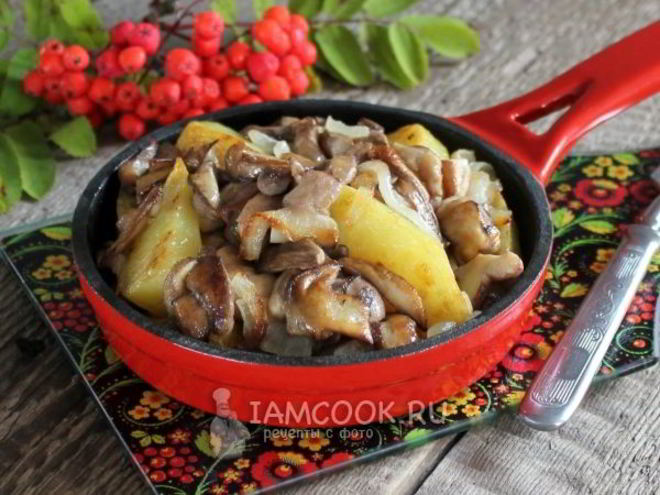 Рецепт маслят жареных с картошкой