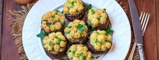 постные фаршированные шампиньоны. Шаг 17