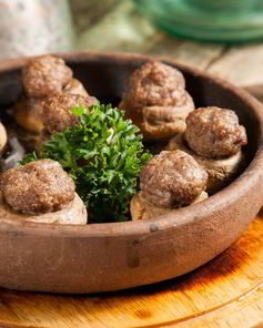 Шампиньоны, фаршированные мясом