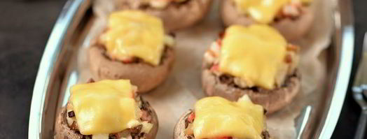 шампиньоны, фаршированные снежным крабом. Шаг 10