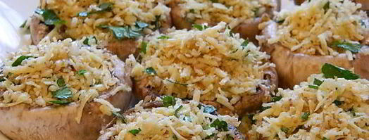 шампиньоны с орехово-сырной начинкой, в беконе. Шаг 3