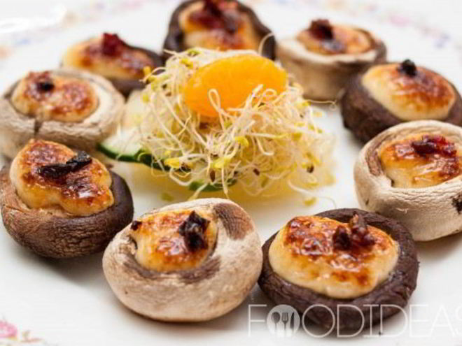 Рецепт шампиньонов с плавленым сыром