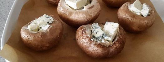 шампиньоны с сыром с голубой плесенью. Шаг 4