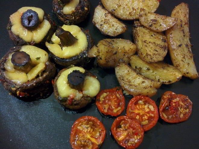 Рецепт шампиньонов с сыром в духовке