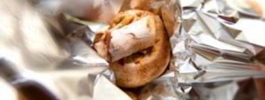 шампиньоны в фольге в духовке. Шаг 6