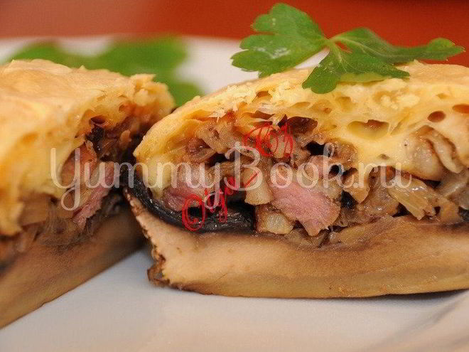 Рецепт шампиньонов, запеченных с беконом и сыром