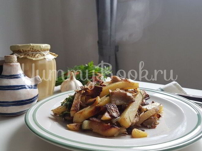 Рецепт вешенок с жареной картошкой