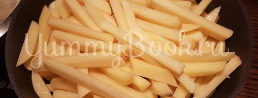 вешенки с жареной картошкой. Шаг 7