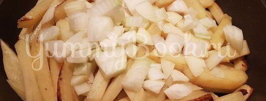 вешенки с жареной картошкой. Шаг 10