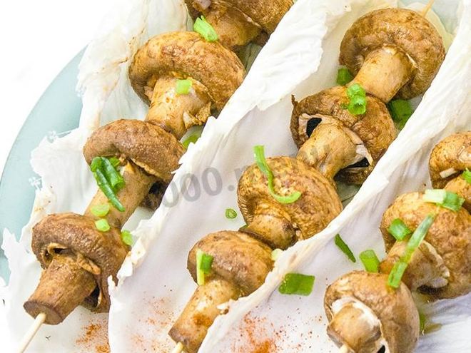 Рецепт запеченных грибов за 15 мин