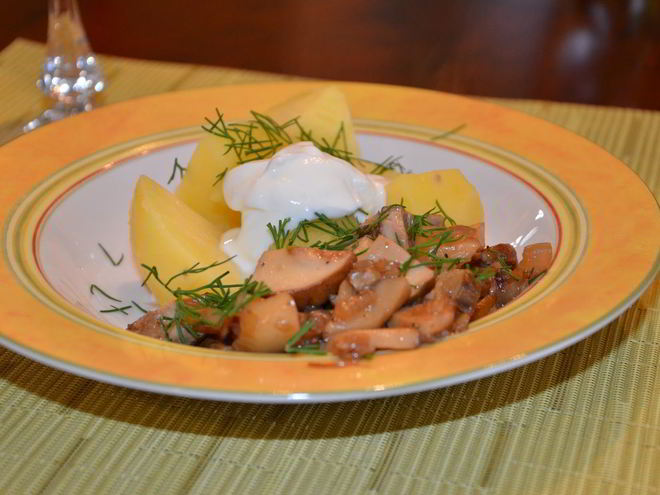 Рецепт жареных белых грибов