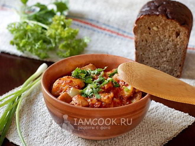 Рецепт гуляша из куриного филе