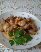 Гуляш из куриных желудков