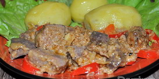 Гуляш из печени