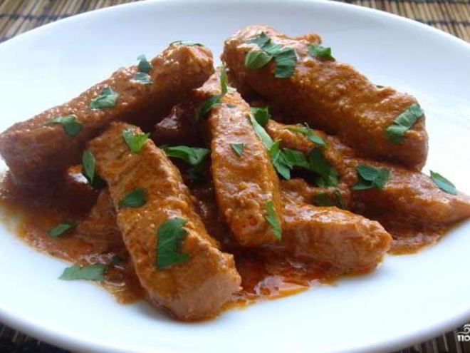 Рецепт гуляша кусочками