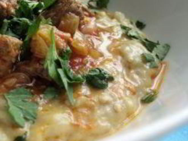 Рецепт пюре из баклажанов с гуляшом из мяса