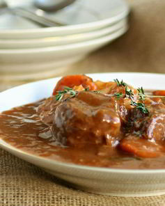 Спинной гуляш с морковью