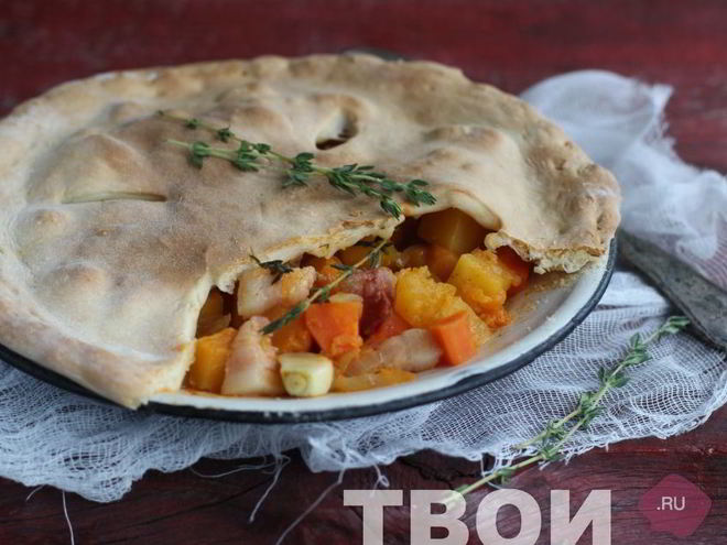 Рецепт тыквенного гуляша с беконом