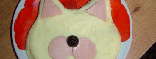 картофельное пюре кот. Шаг 3