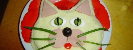 картофельное пюре кот. Шаг 9