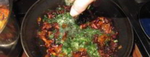 картофельное пюре с лисичками. Шаг 5