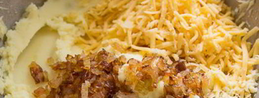 картофельное пюре с сыром и луком. Шаг 9