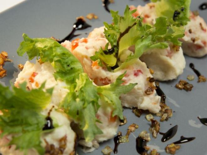 Рецепт картофельного пюре со сладким перцем и помидорами