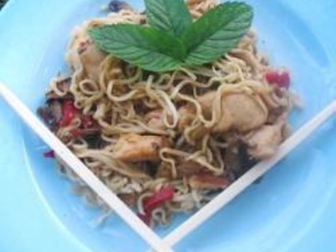 Рецепт китайской лапши с курицей и овощами
