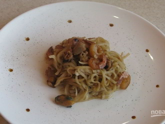 Рецепт китайской лапши с морепродуктами