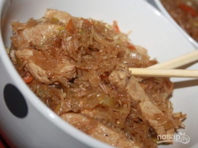 Рецепт китайской лапши со свининой