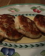 Картофельные котлетки с семгой