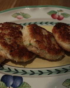 Картофельные котлетки с семгой