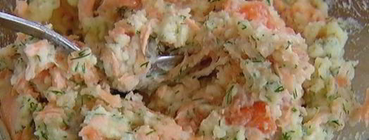 картофельные котлетки с семгой. Шаг 7