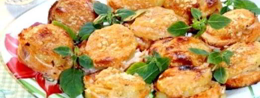 картофельные стожки с сыром и окороком. Шаг 9