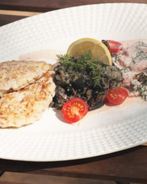 Котлеты из сига с печеным картофелем