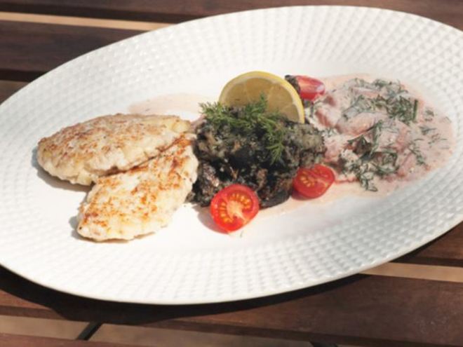 Рецепт котлет из сига с печеным картофелем