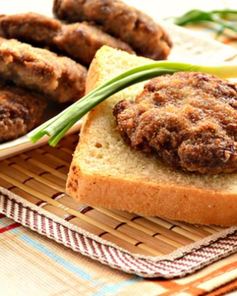 Котлеты из свинины и говядины в панировке