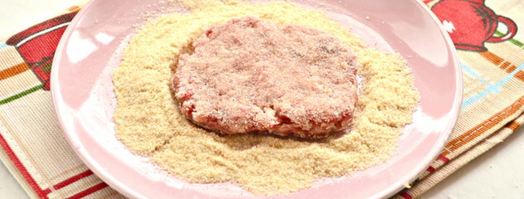 котлеты из свинины и говядины в панировке. Шаг 3