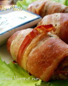 Котлеты с кускусом в беконе