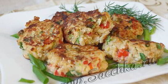 Котлеты с овощами и булгуром