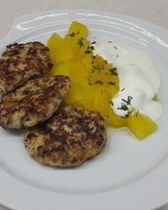 Курино-тыквенные котлеты с базиликом