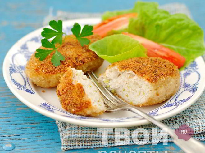 Рецепт куриных котлет с кабачками